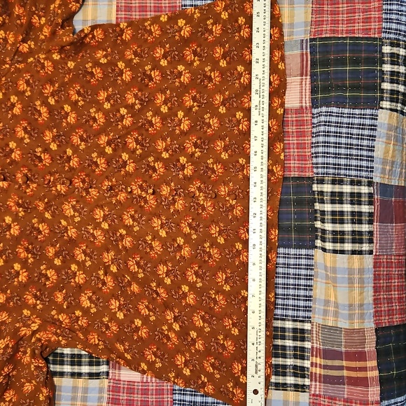 April Cornell Floral Brown/Rust Blouse Womens XL - Picture 11 of 14